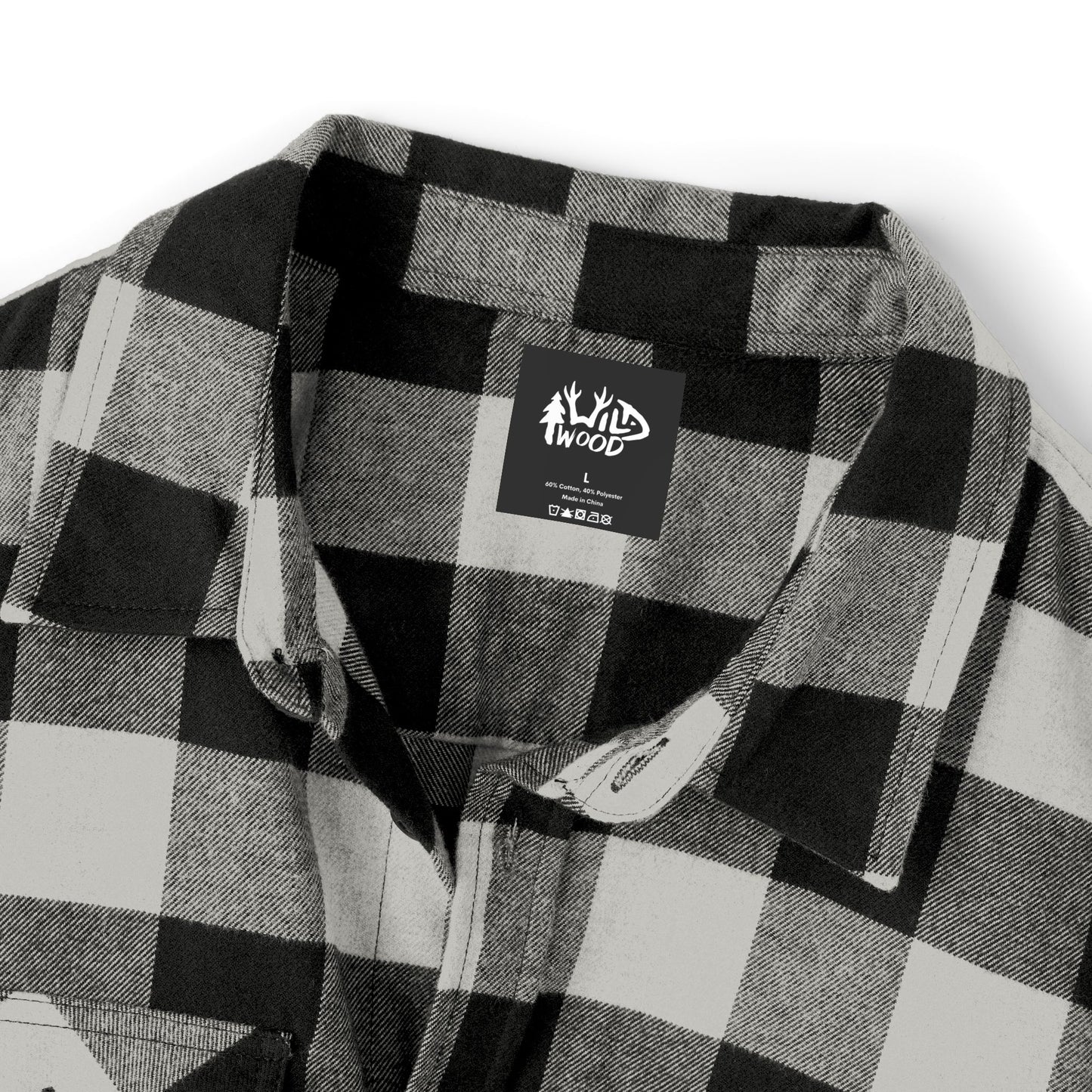 Heavyweight Flannel | Grey Heather/Black